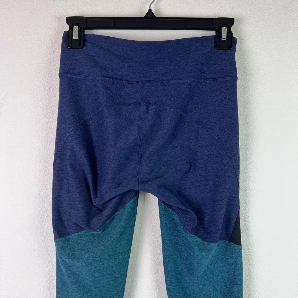 Outdoor Voices 7/8 Colorblock Leggings, (S)Navy Blue Turquoise and Black, - Picture 3 of 10